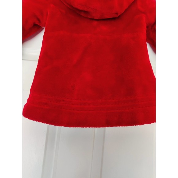 Vintage 70s Sears Coat Hooded Girls Red Christmas 2T Gold Buttons 1970s Hooded - Picture 10 of 12